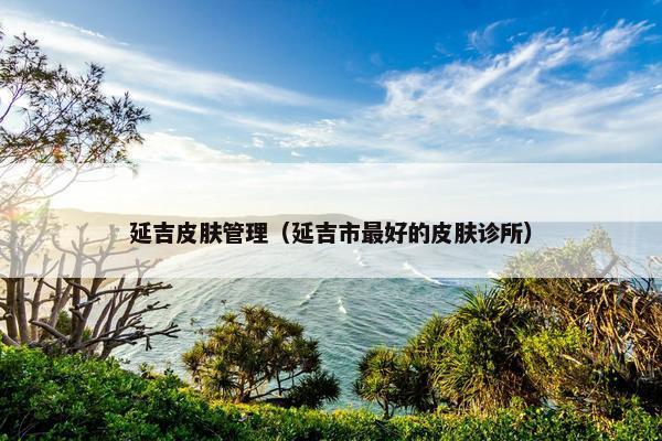 延吉皮肤管理（延吉市最好的皮肤诊所）