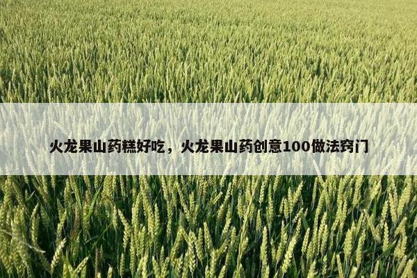 火龙果山药糕好吃，火龙果山药创意100做法窍门