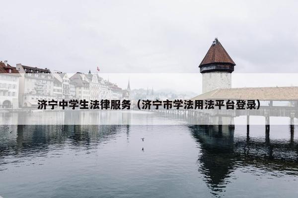 济宁中学生法律服务（济宁市学法用法平台登录）