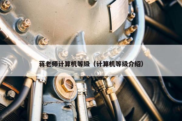 蒋老师计算机等级（计算机等级介绍）