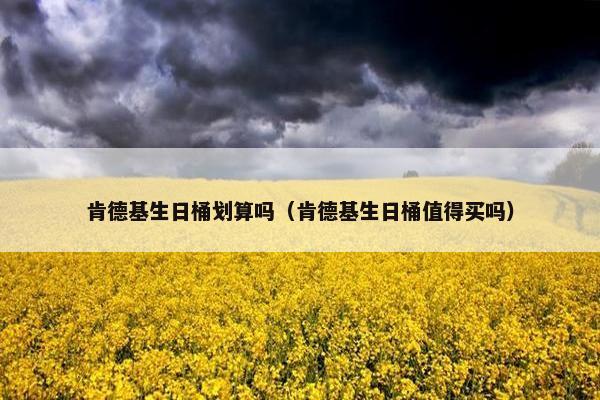 肯德基生日桶划算吗（肯德基生日桶值得买吗）