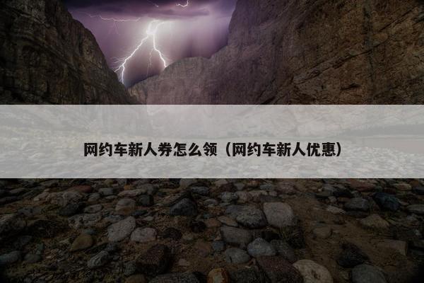 网约车新人券怎么领（网约车新人优惠）