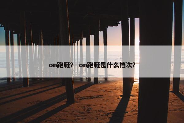 on跑鞋？ on跑鞋是什么档次？