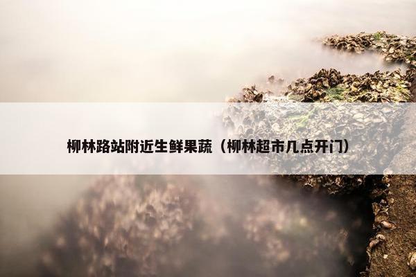 柳林路站附近生鲜果蔬(柳林超市几点开门) 柳林路站附近生鲜果蔬(柳林超市几点开门)