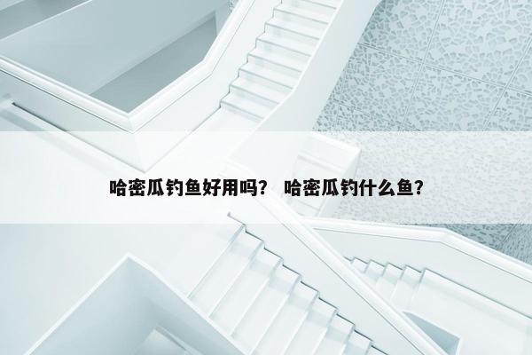 哈密瓜钓鱼好用吗? 哈密瓜钓什么鱼? 哈密瓜钓鱼好用吗? 哈密瓜钓什么鱼?