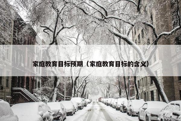 家庭教育目标预期（家庭教育目标的含义）
