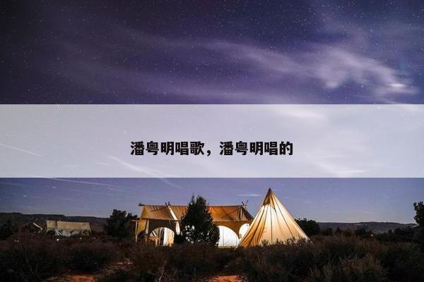 潘粤明唱歌，潘粤明唱的