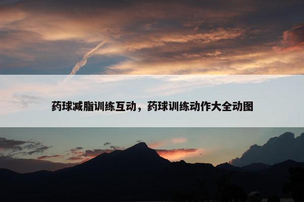 药球减脂训练互动，药球训练动作大全动图