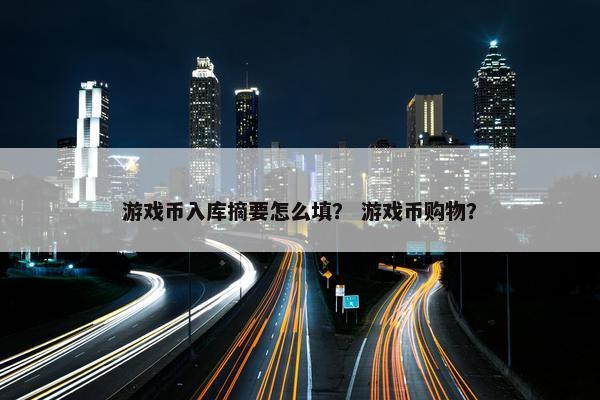 游戏币入库摘要怎么填？ 游戏币购物？