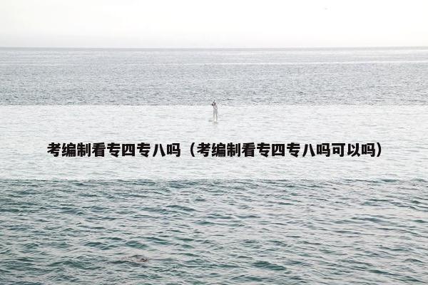 考编制看专四专八吗（考编制看专四专八吗可以吗）