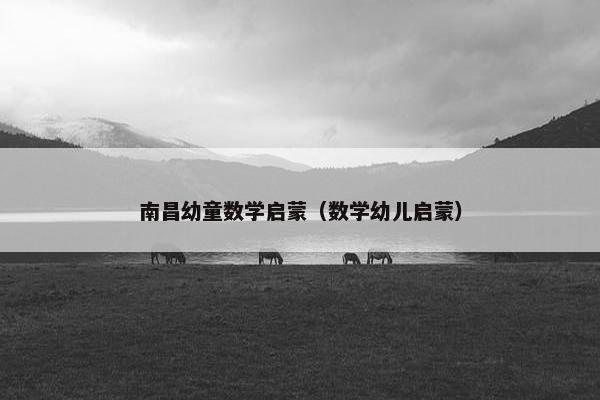 南昌幼童数学启蒙（数学幼儿启蒙）