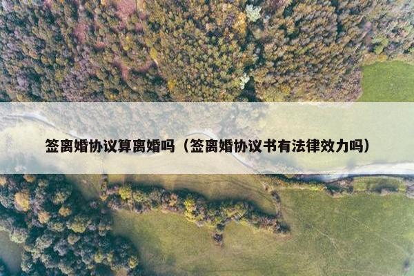签离婚协议算离婚吗（签离婚协议书有法律效力吗）