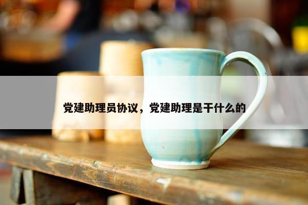 党建助理员协议，党建助理是干什么的
