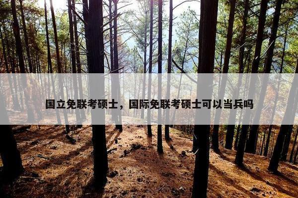 国立免联考硕士，国际免联考硕士可以当兵吗