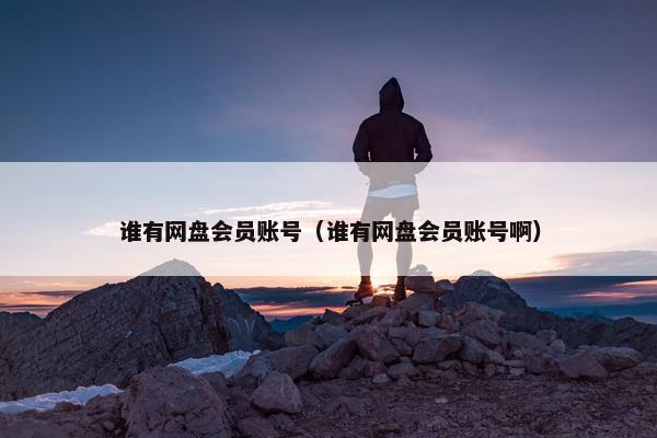 谁有网盘会员账号（谁有网盘会员账号啊）