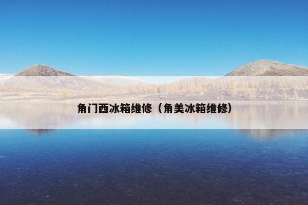 角门西冰箱维修(角美冰箱维修) 角门西冰箱维修(角美冰箱维修)