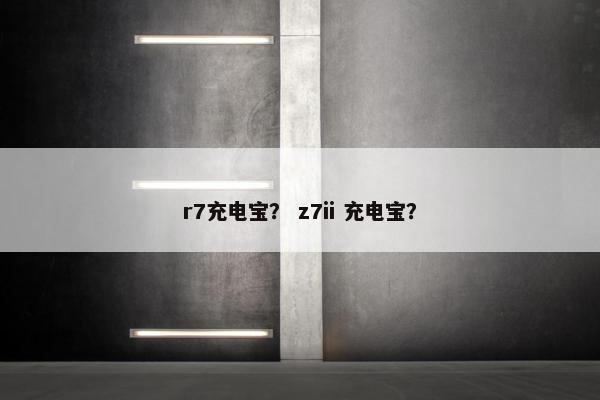 r7充电宝？ z7ii 充电宝？