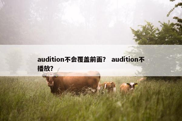 audition不会覆盖前面？ audition不播放？