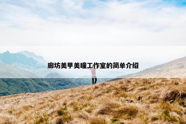 廊坊美甲美瞳工作室的简单介绍