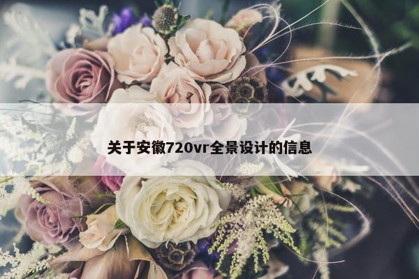关于安徽720vr全景设计的信息 关于安徽720vr全景设计的信息