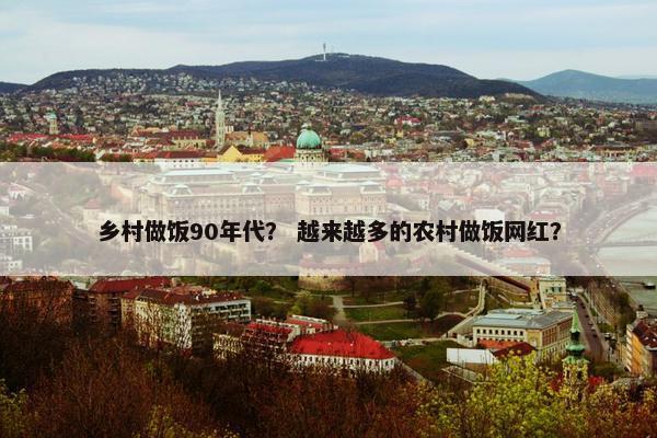 乡村做饭90年代? 越来越多的农村做饭网红? 乡村做饭90年代? 越来越多的农村做饭网红?