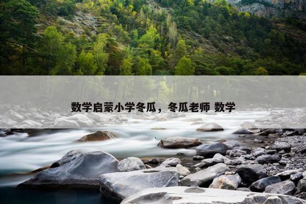 数学启蒙小学冬瓜，冬瓜老师 数学
