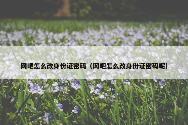 网吧怎么改身份证密码(网吧怎么改身份证密码呢) 网吧怎么改身份证密码(网吧怎么改身份证密码呢)