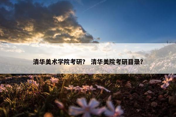清华美术学院考研？ 清华美院考研目录？