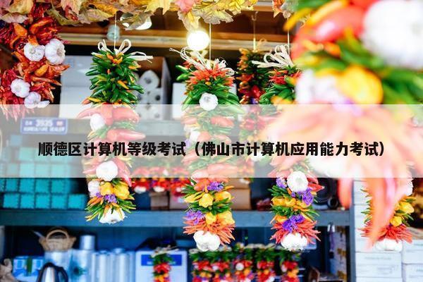 顺德区计算机等级考试（佛山市计算机应用能力考试）