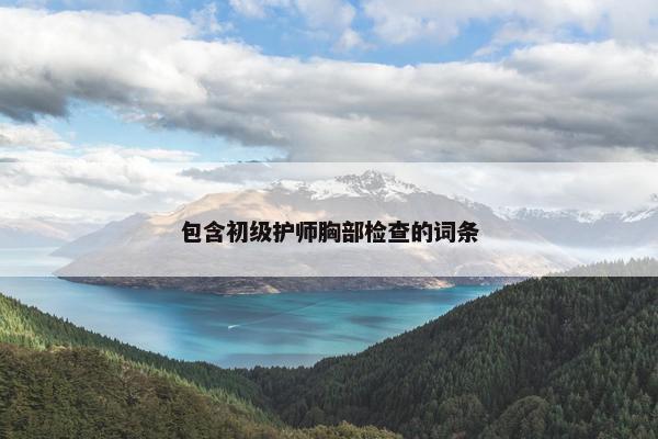 包含初级护师胸部检查的词条 包含初级护师胸部检查的词条