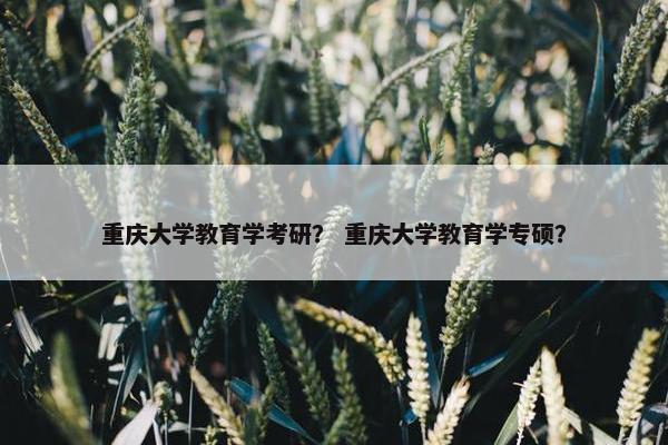重庆大学教育学考研？ 重庆大学教育学专硕？