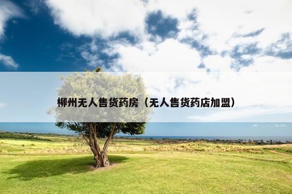 柳州无人售货药房(无人售货药店加盟) 柳州无人售货药房(无人售货药店加盟)