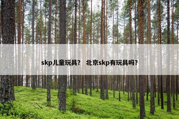 skp儿童玩具? 北京skp有玩具吗? skp儿童玩具? 北京skp有玩具吗?