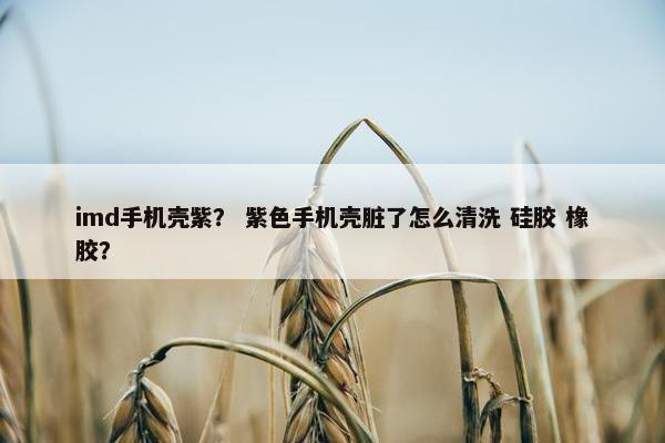 imd手机壳紫？ 紫色手机壳脏了怎么清洗 硅胶 橡胶？