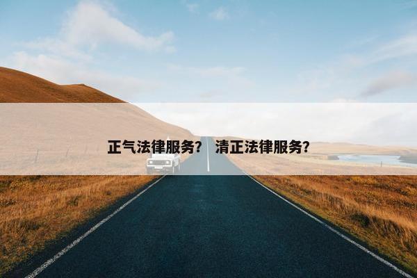 正气法律服务？ 清正法律服务？