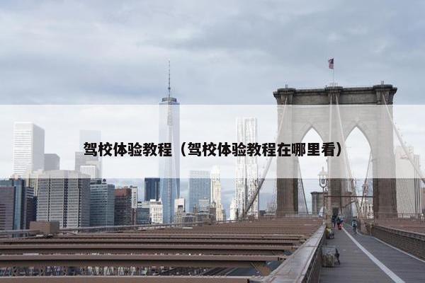 驾校体验教程(驾校体验教程在哪里看) 驾校体验教程(驾校体验教程在哪里看)