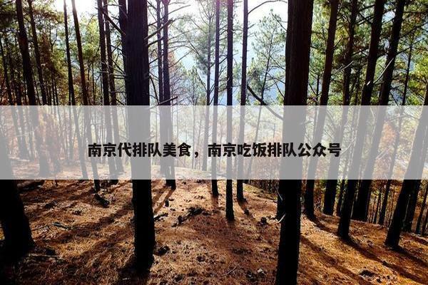 南京代排队美食，南京吃饭排队公众号