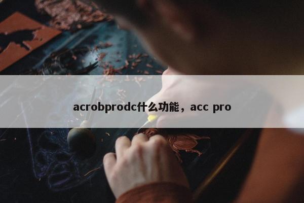 acrobprodc什么功能，acc pro