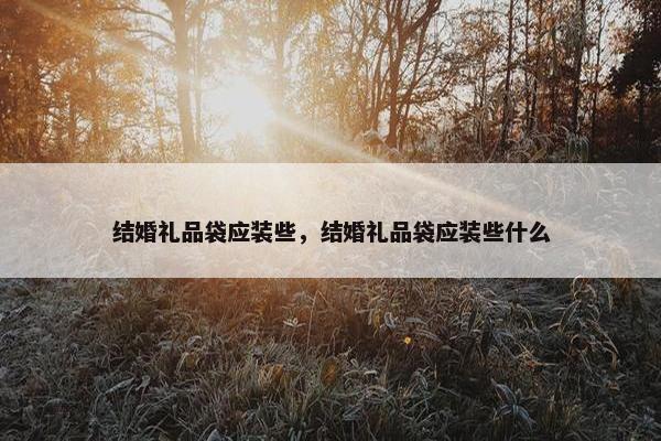 结婚礼品袋应装些,结婚礼品袋应装些什么 结婚礼品袋应装些,结婚礼品袋应装些什么