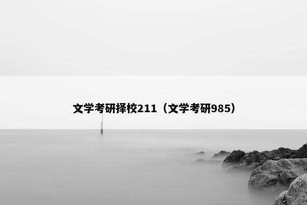 文学考研择校211(文学考研985) 文学考研择校211(文学考研985)