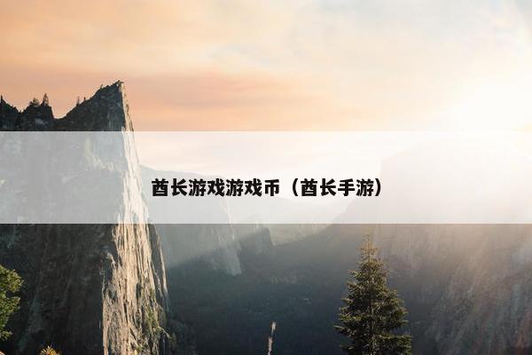 酋长游戏游戏币(酋长手游) 酋长游戏游戏币(酋长手游)