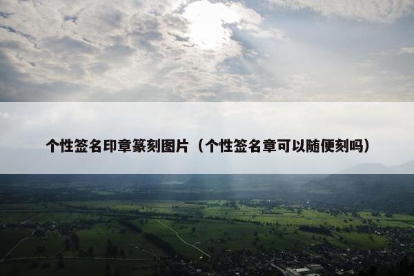 个性签名印章篆刻图片(个性签名章可以随便刻吗) 个性签名印章篆刻图片(个性签名章可以随便刻吗)