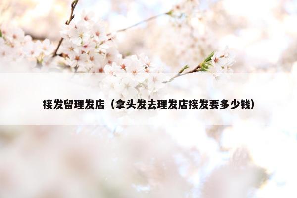 接发留理发店（拿头发去理发店接发要多少钱）