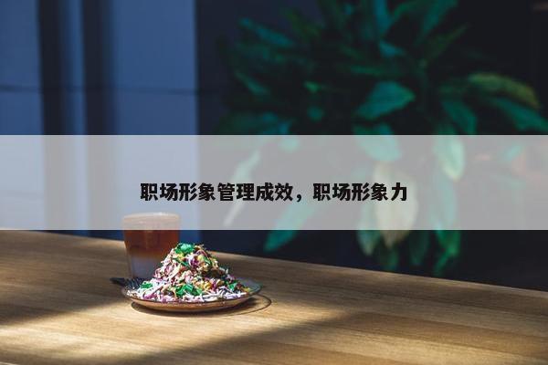 职场形象管理成效,职场形象力 职场形象管理成效,职场形象力