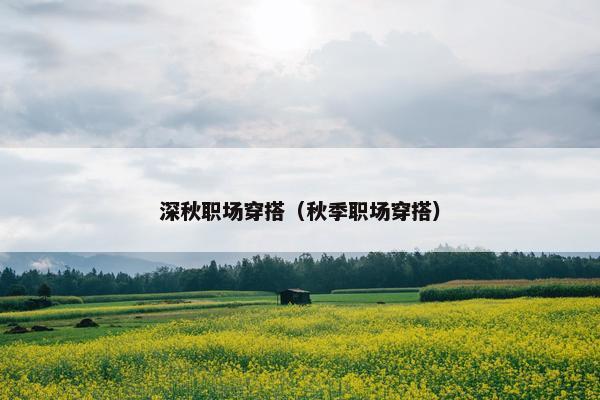深秋职场穿搭(秋季职场穿搭) 深秋职场穿搭(秋季职场穿搭)