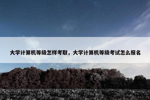 大学计算机等级怎样考取,大学计算机等级考试怎么报名 大学计算机等级怎样考取,大学计算机等级考试怎么报名