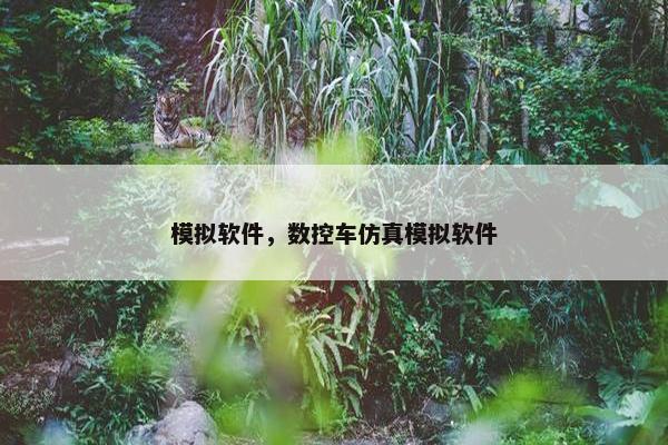 模拟软件，数控车仿真模拟软件