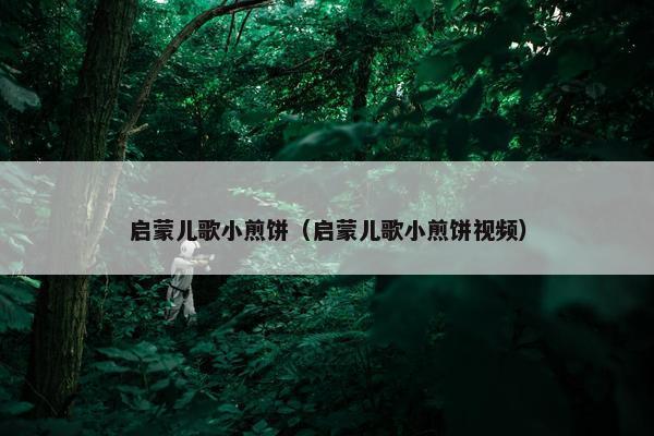 启蒙儿歌小煎饼（启蒙儿歌小煎饼视频）