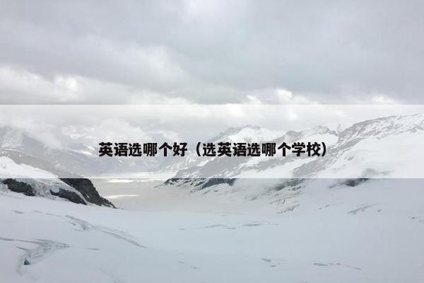英语选哪个好（选英语选哪个学校）