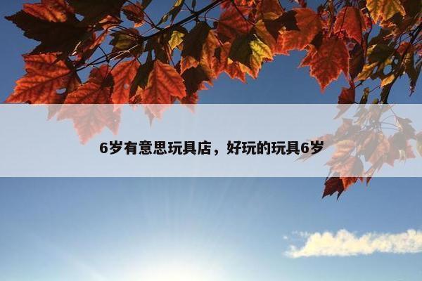 6岁有意思玩具店,好玩的玩具6岁 6岁有意思玩具店,好玩的玩具6岁